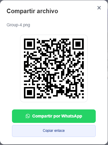 Medios para compartir el enlace
