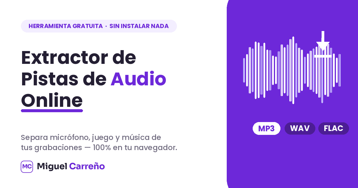 Lee más sobre el artículo Extractor de Pistas de Audio Online: separa el audio de tus videos sin subir nada a Internet